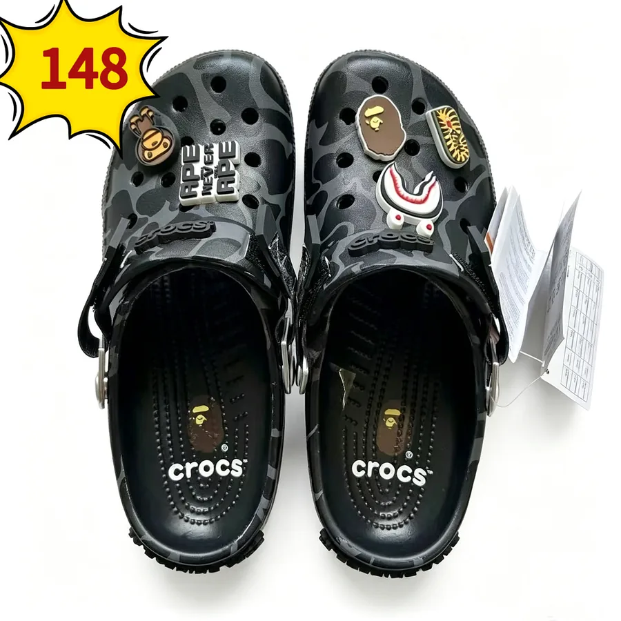 Bape x Crocs Clog Black Camo