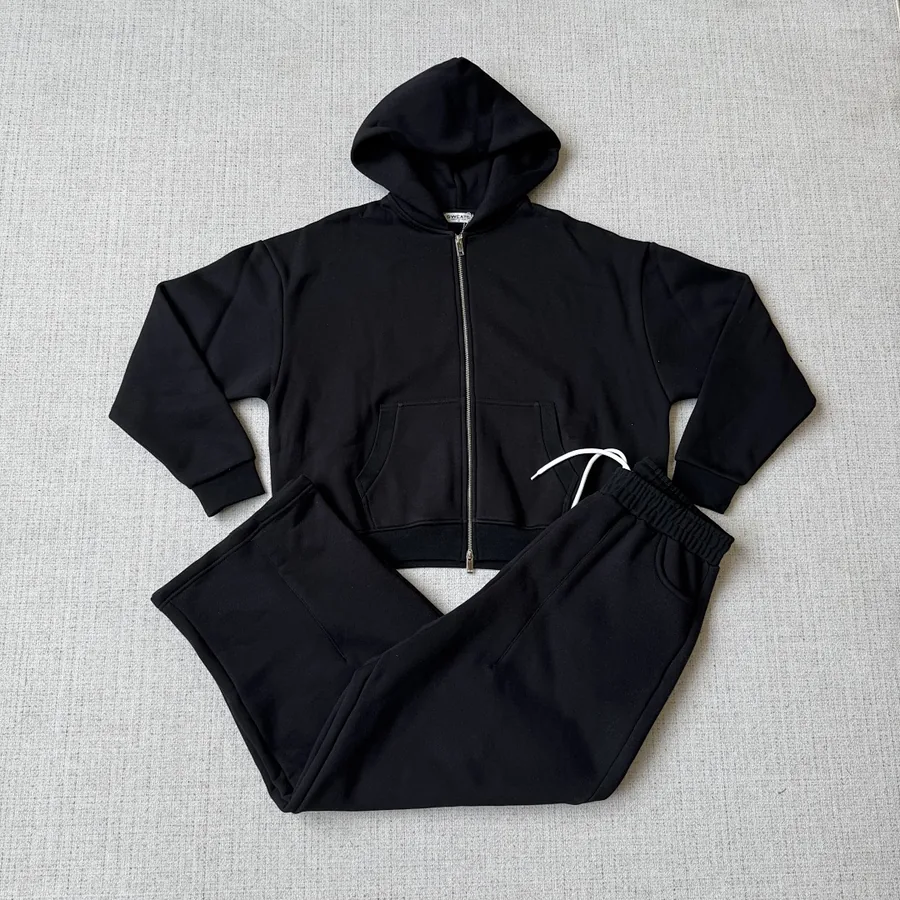 Sweats Zip Hoodie Tracksuit Black