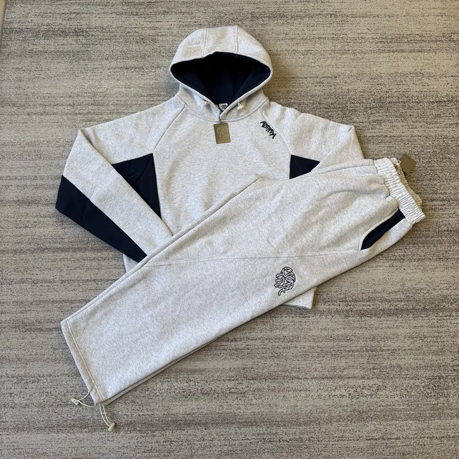 Mertra Contrast Panel Tracksuit Oatmeal