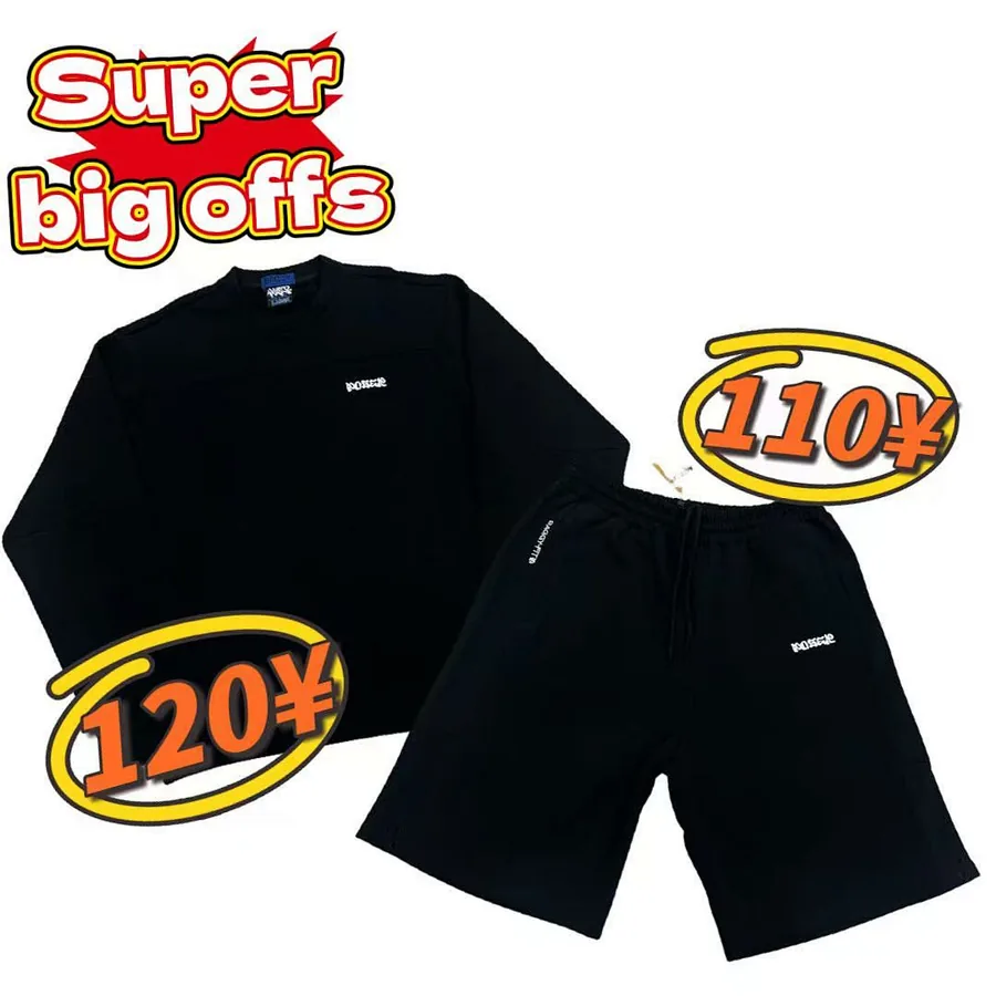 NOSSE Black Longsleeve & Shorts Set
