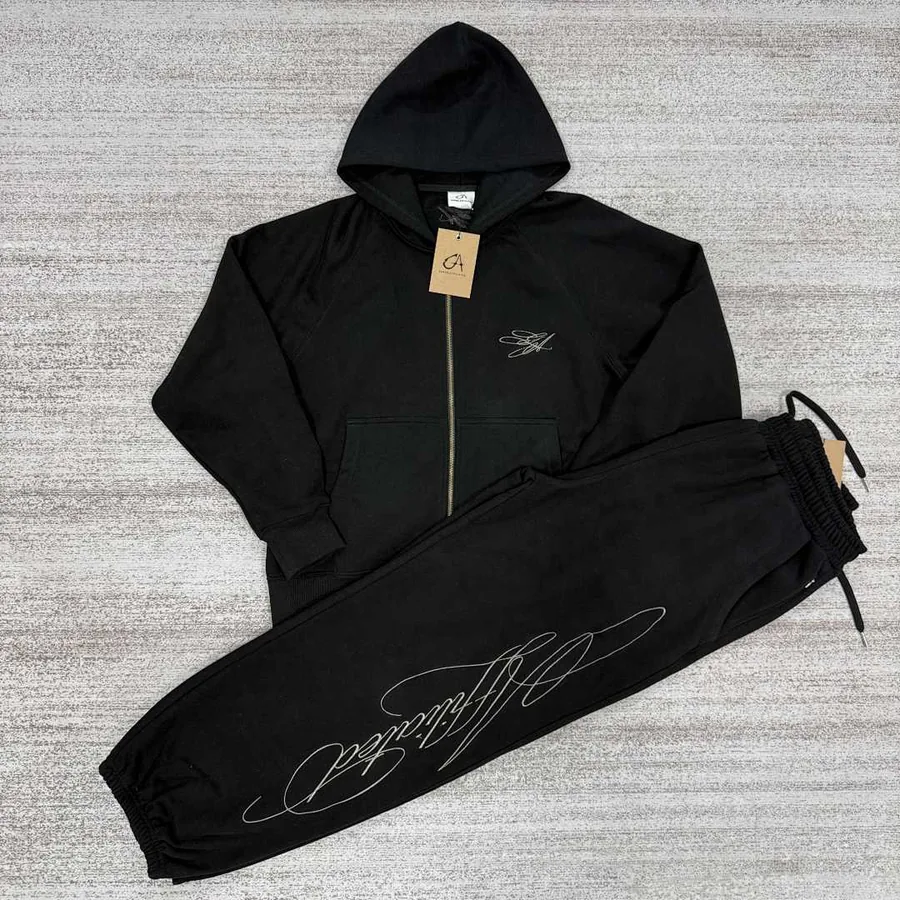 Affiliated Cropped Tracksuit Black