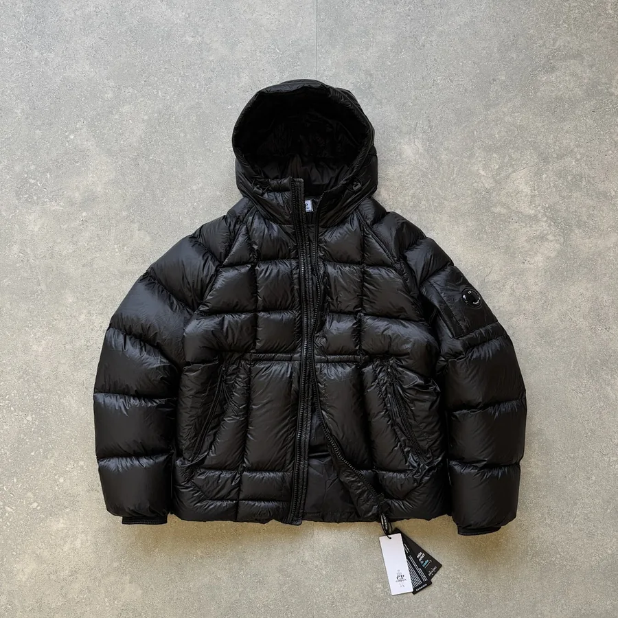CP Company Diagonal Puffer Jacket Black