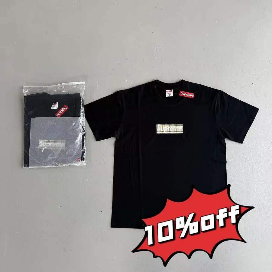 Supreme Burberry Box Logo Tshirt