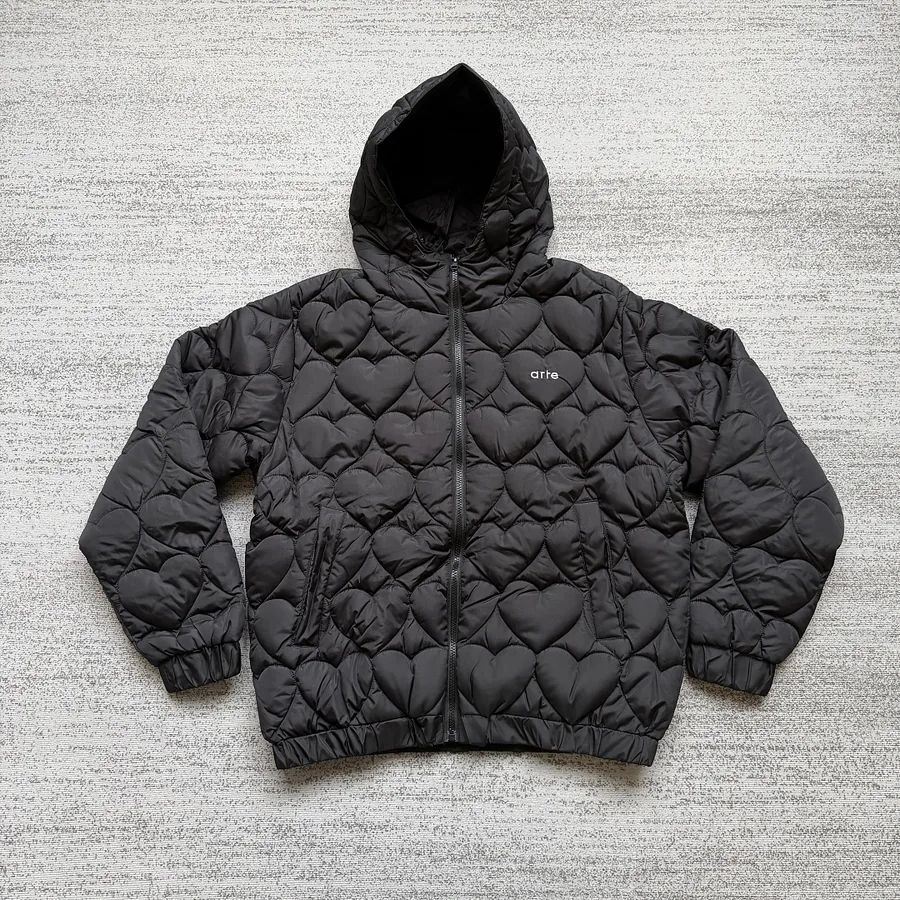 Arte Heart Quilted Puffer Jacket