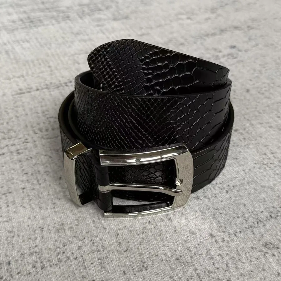 V*ROCK SNAKE SKIN LEATHER BELT