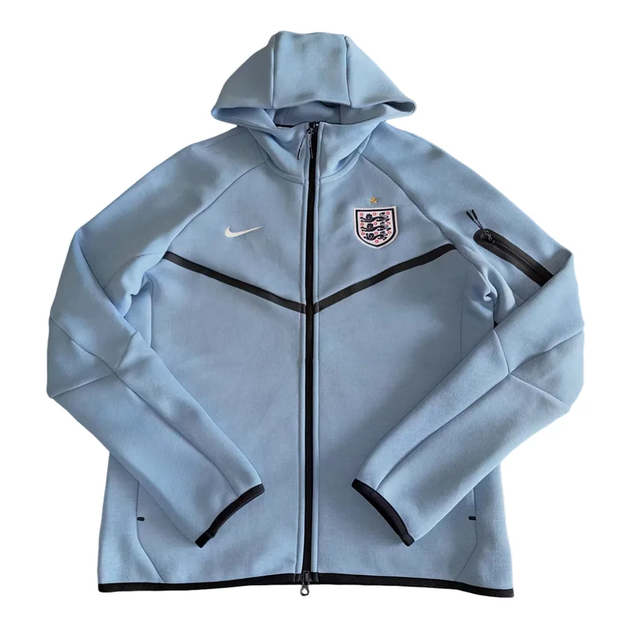 UK tech fleece zip up hoodie（baby blue）