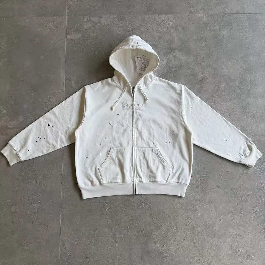 Supreme MM6 ZIP UP HOODIE BEST White !