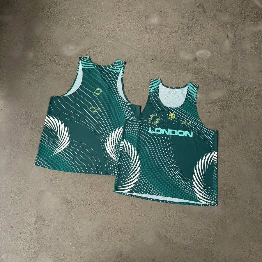 London Running Tank Top in Green