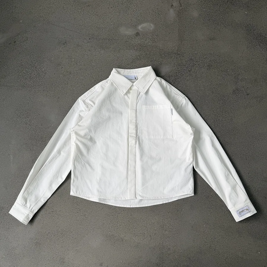 White Cotton Overshirt Jacket