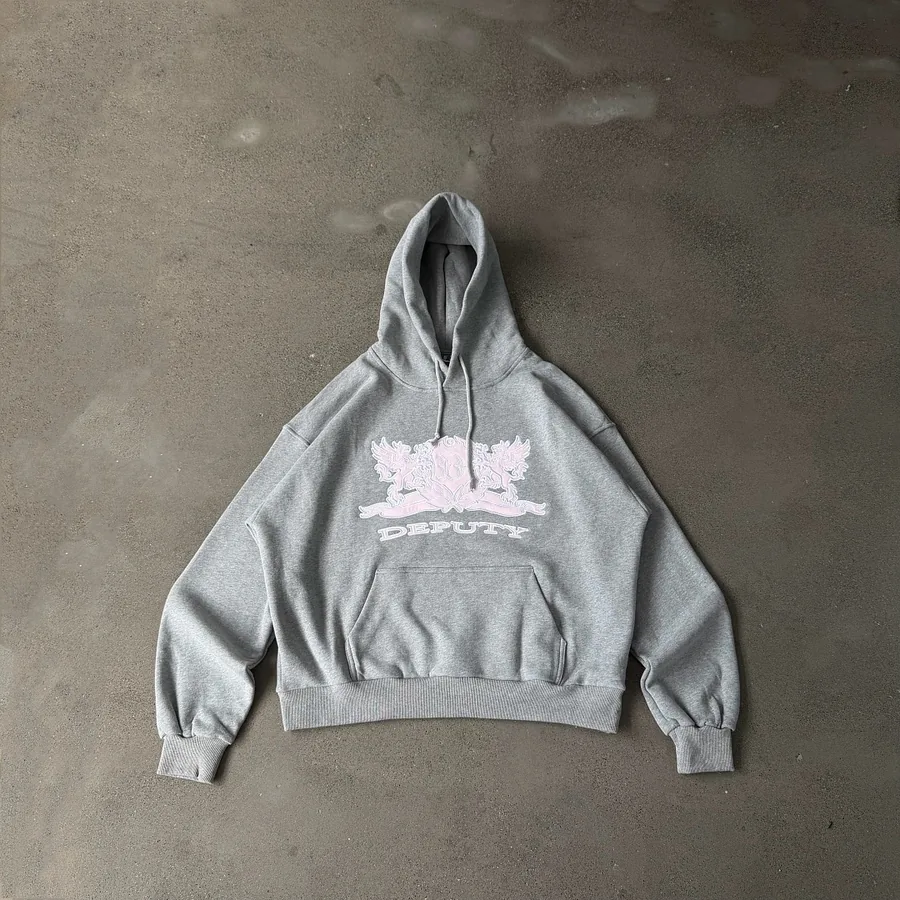 Deputy Graphic Hoodie in Grey