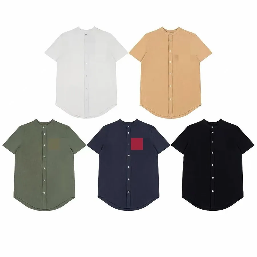 Henley Collar Short Sleeve Shirt