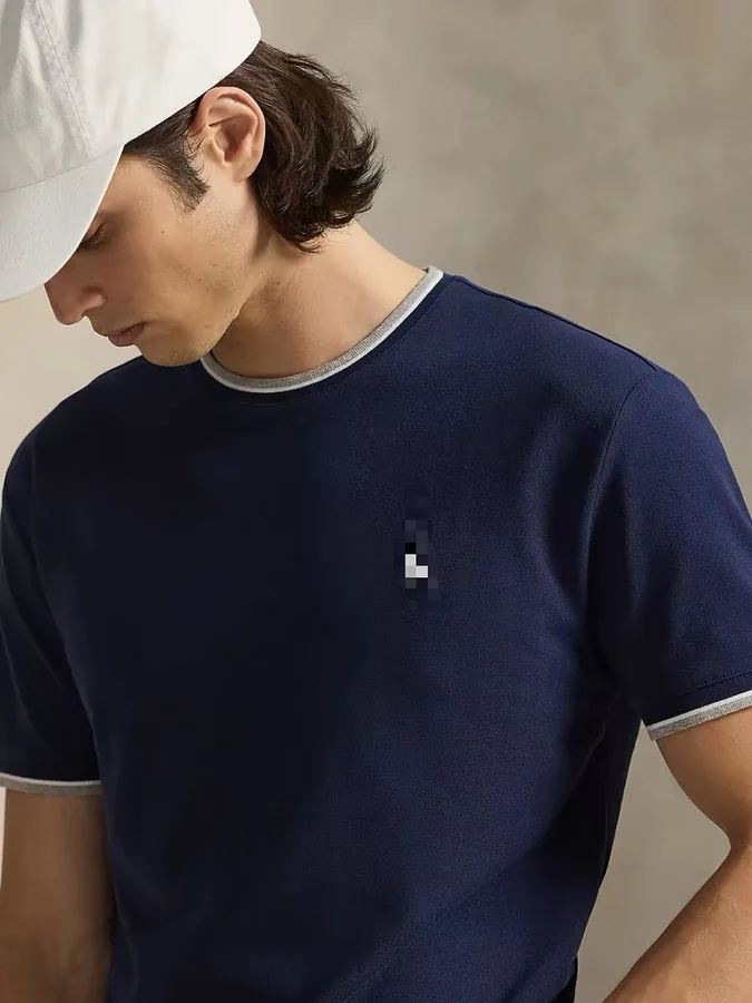 Pique Cotton Crewneck Tee