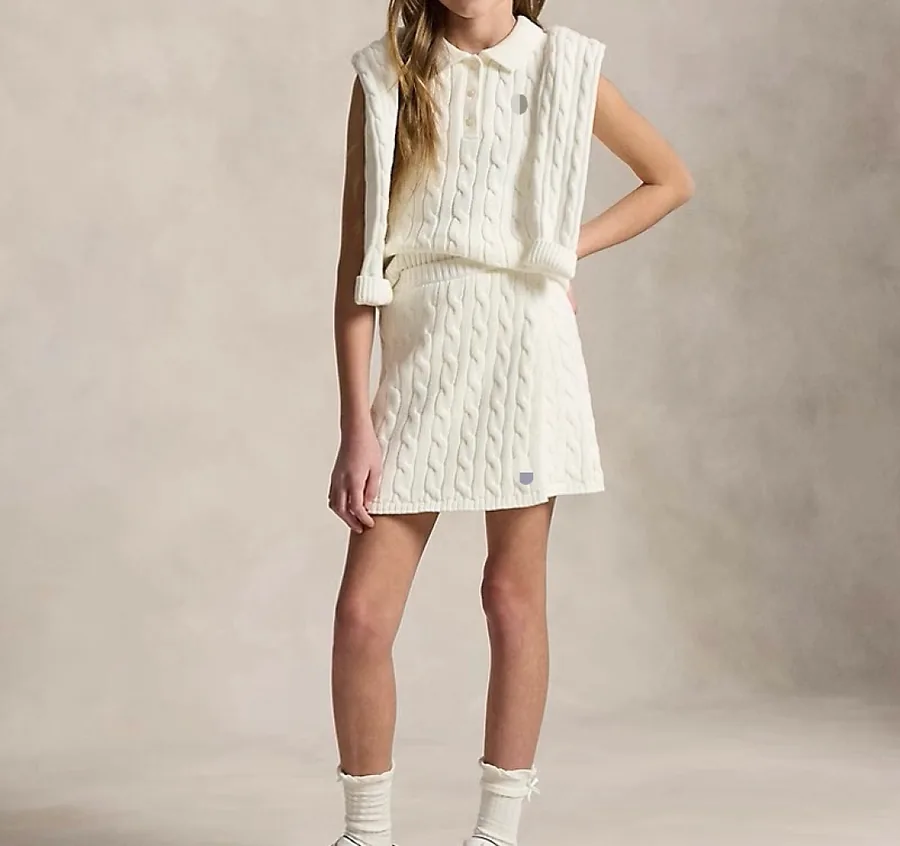 Cable Knit Vest Set