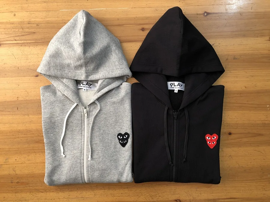 100% Cotton CDG PLAY ZIP HOODIE , P26, https://item.taobao.com/item.htm?ft=t&id=1005267199650