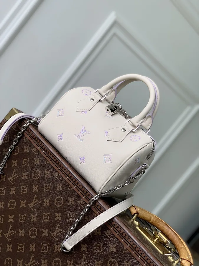 LV Alma BB White Monogram