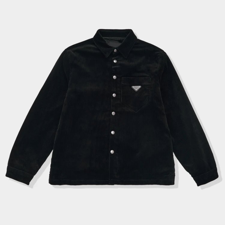 Black Corduroy Shirt Jacket