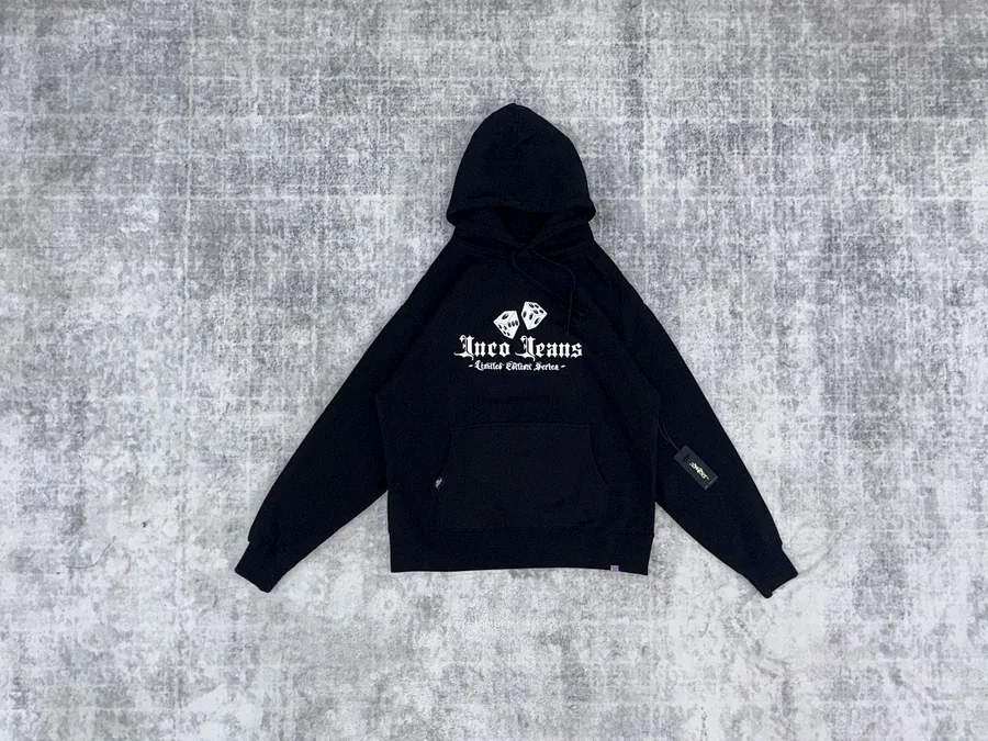 Angel Dice Hoodie in Black