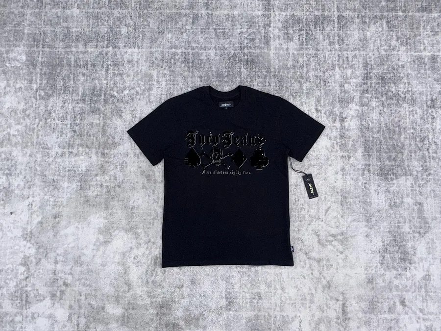 Poker Skull Tee in Black