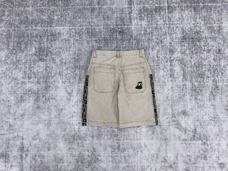 Leopard Print Kids Shorts in Brown