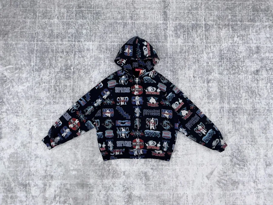 All Over Print Zip Hoodie
