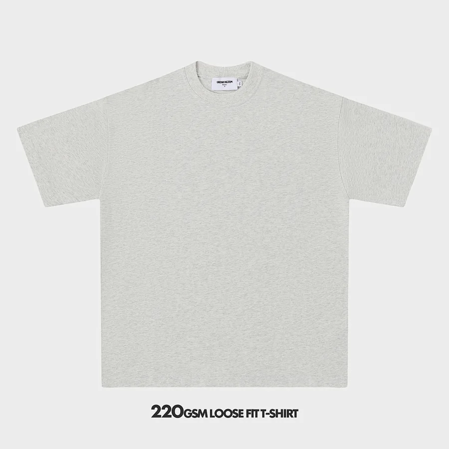 220gsm Union Kingdom 100% cotton loose fit blank t-shirt