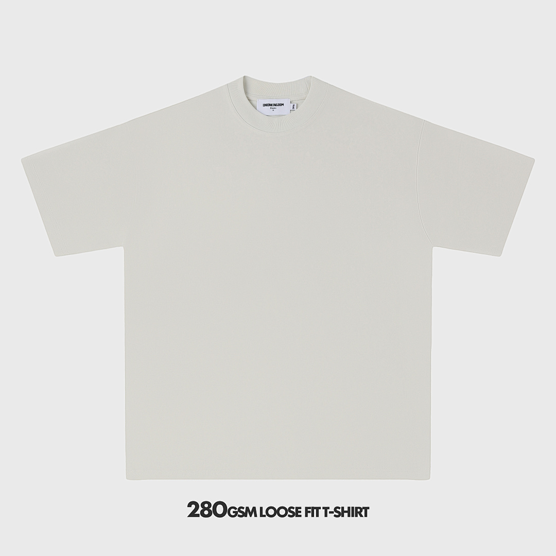 280gsm Union Kingdom 100% cotton loose fit blank t-shirt
