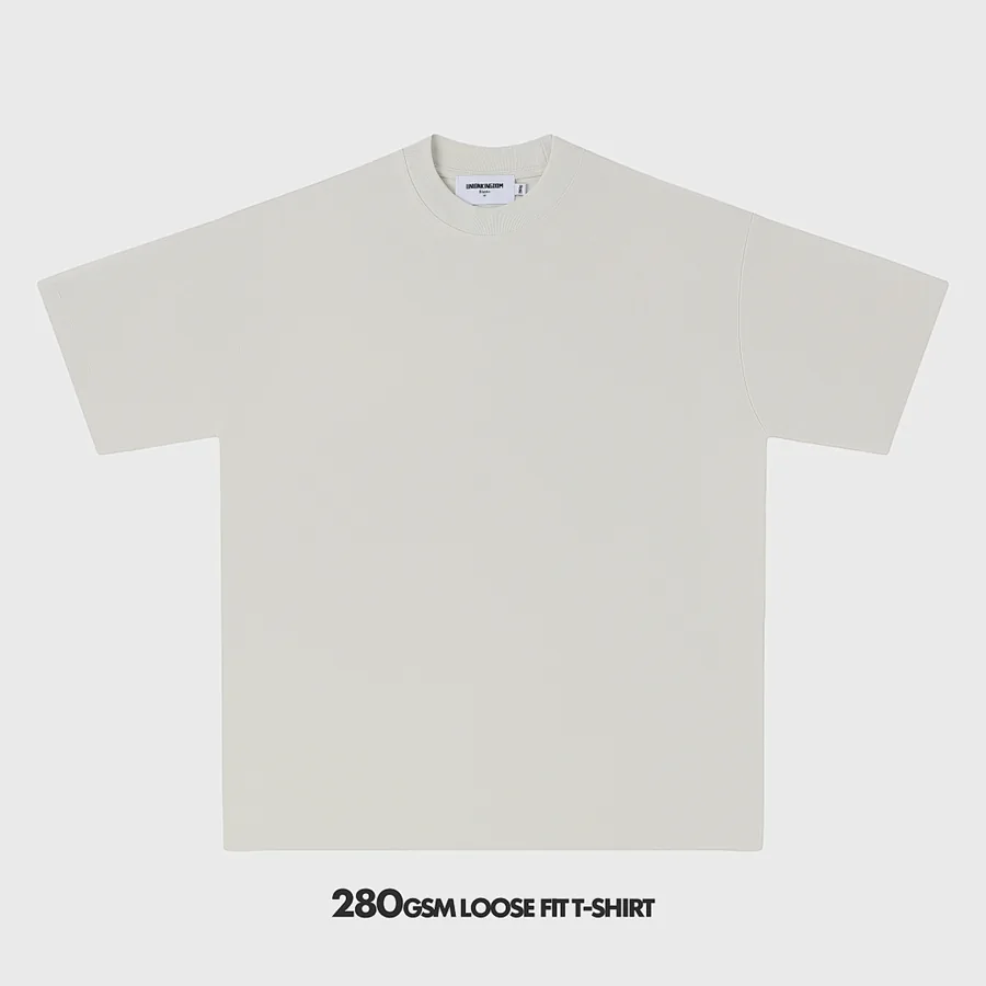 280gsm Union Kingdom 100% cotton loose fit blank t-shirt