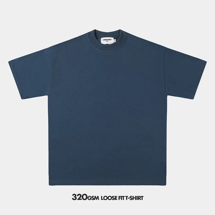 320gsm Union Kingdom 100% cotton loose fit blank t-shirt