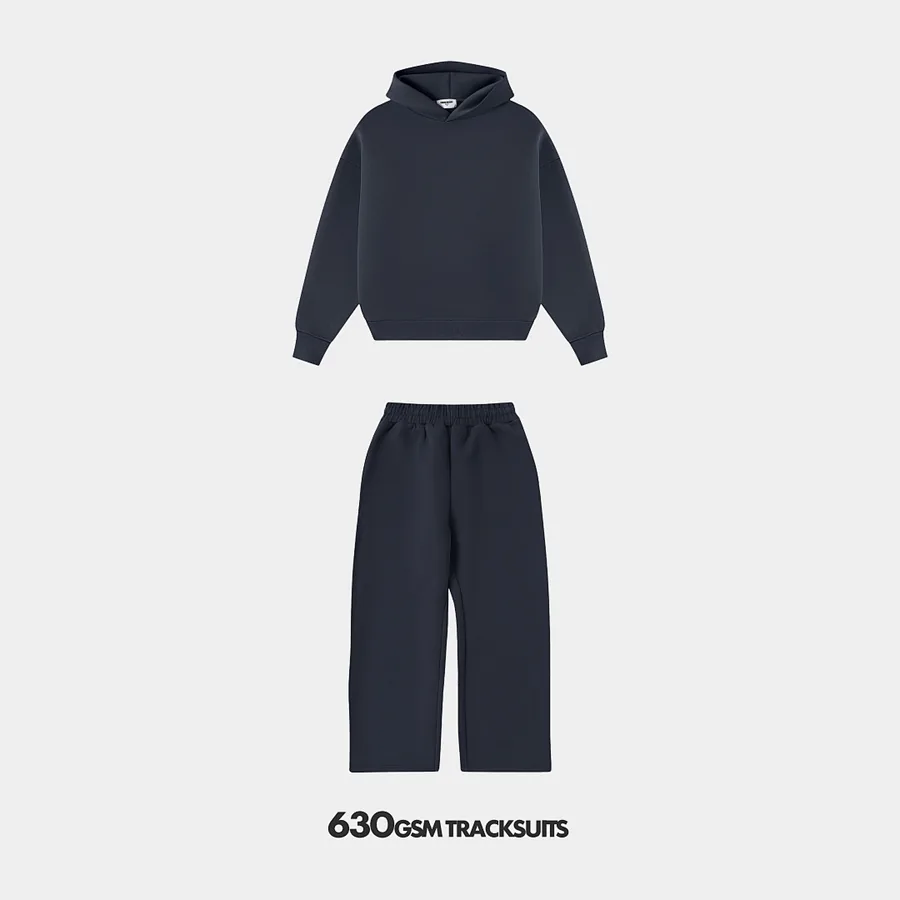 630gsm Union Kingdom Boxy Cropped Fit Blank Tracksuits
