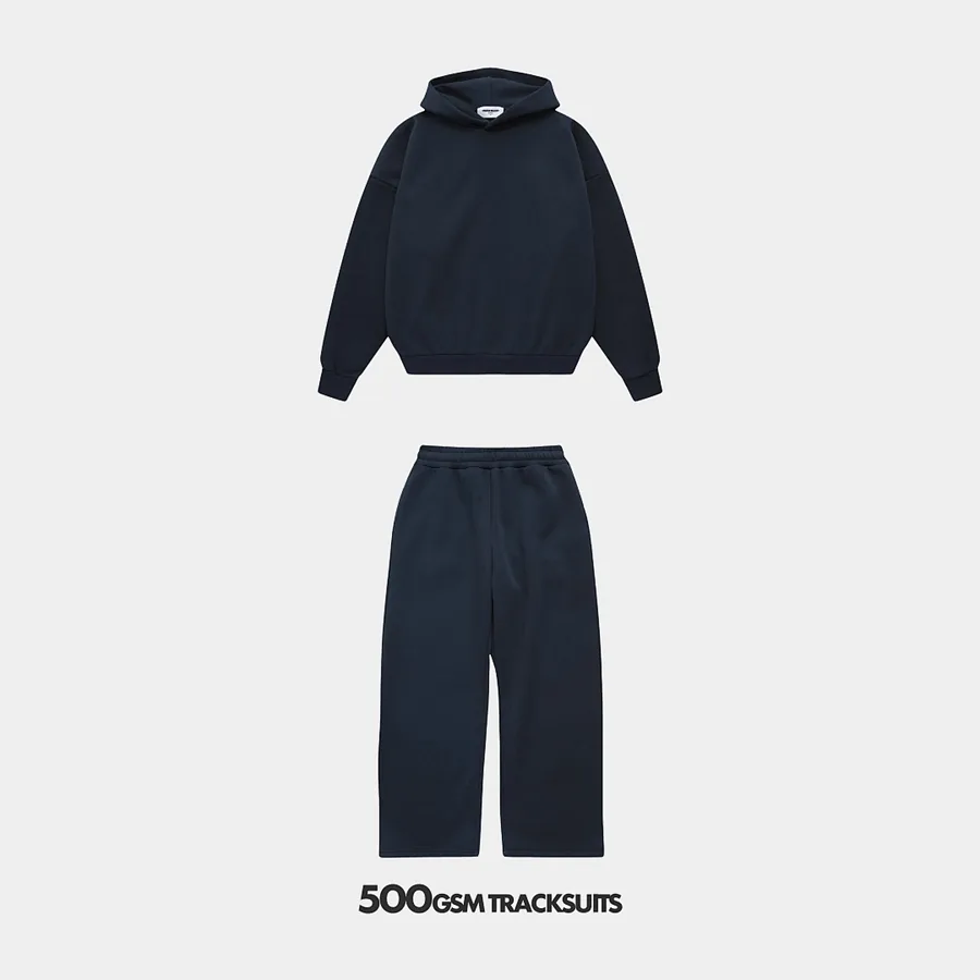 500gsm Union Kingdom Orlon Fleece Boxy Cropped Fit Blank Tracksuits