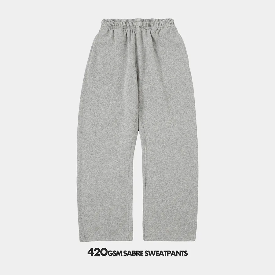 420gsm Union Kingdom 100% Raw Cotton Fleece Blank Sweatpants