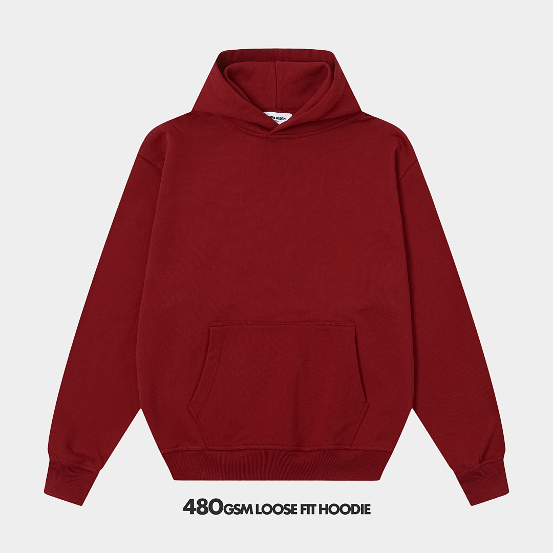 480gsm Union Kingdom 100% Cotton French Terry Loose Fit Hoodie