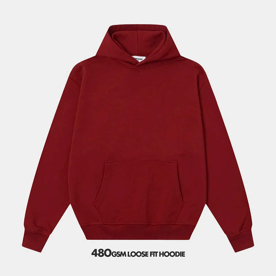 480gsm Union Kingdom 100% Cotton French Terry Loose Fit Hoodie