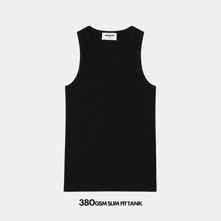 380g Union Kingdom 100% Cotton Slim And Cropped Fit Waffle Weave Tank Top
