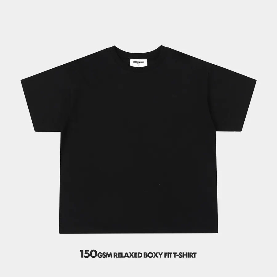 150gsm Union Kingdom 100% Raw Cotton Relaxed Boxy Fit Blank T-shirt