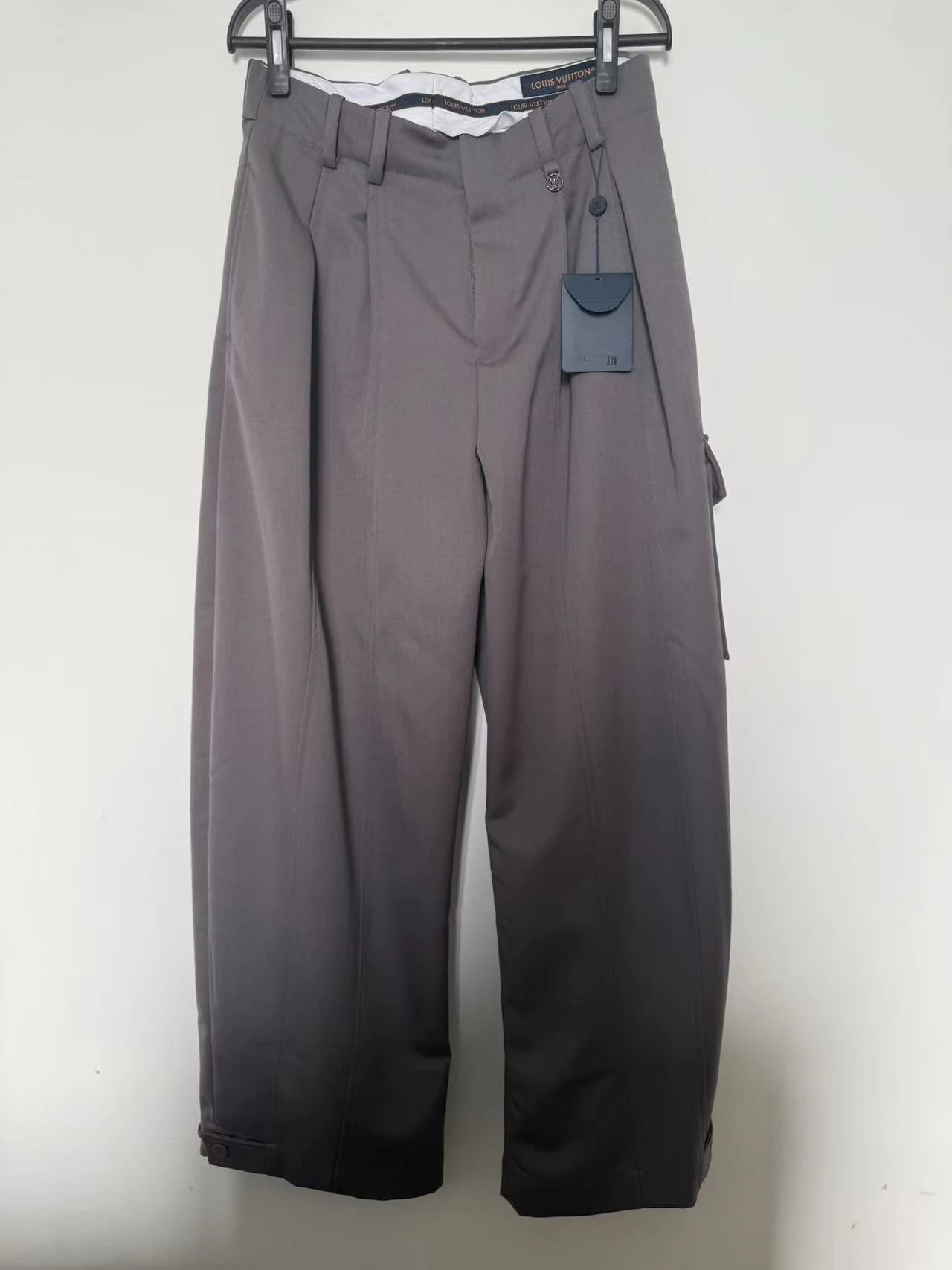 High Waist Wool Wide Leg Trousers