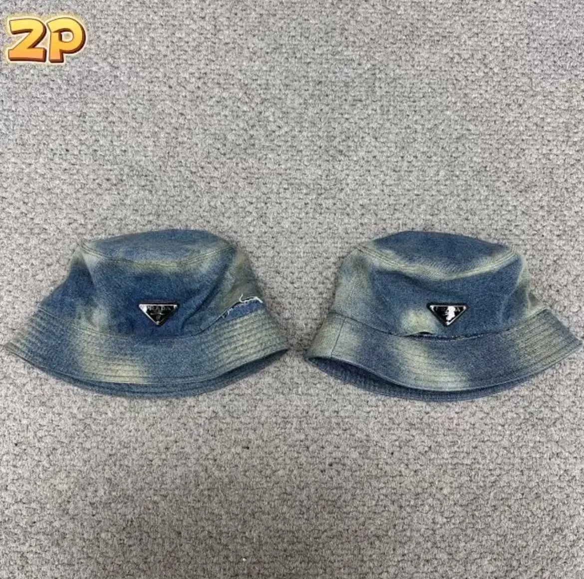 p Washed denim fisherman hat -p31003