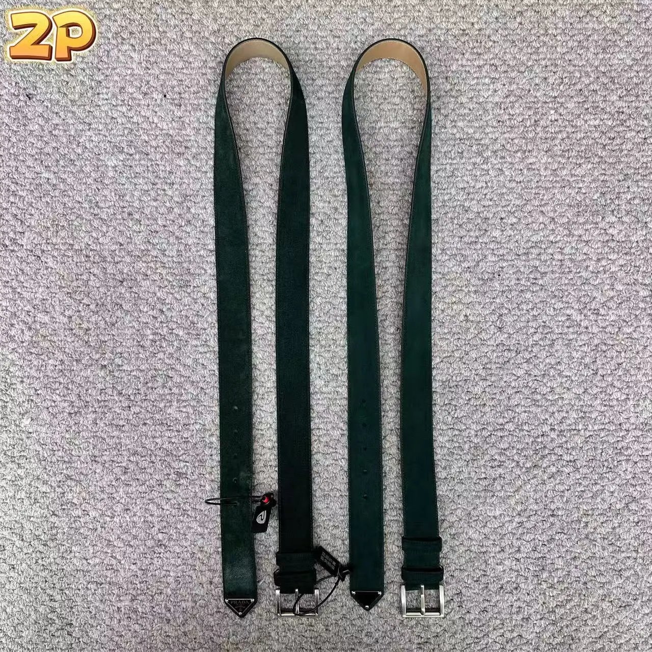 P Suede belt